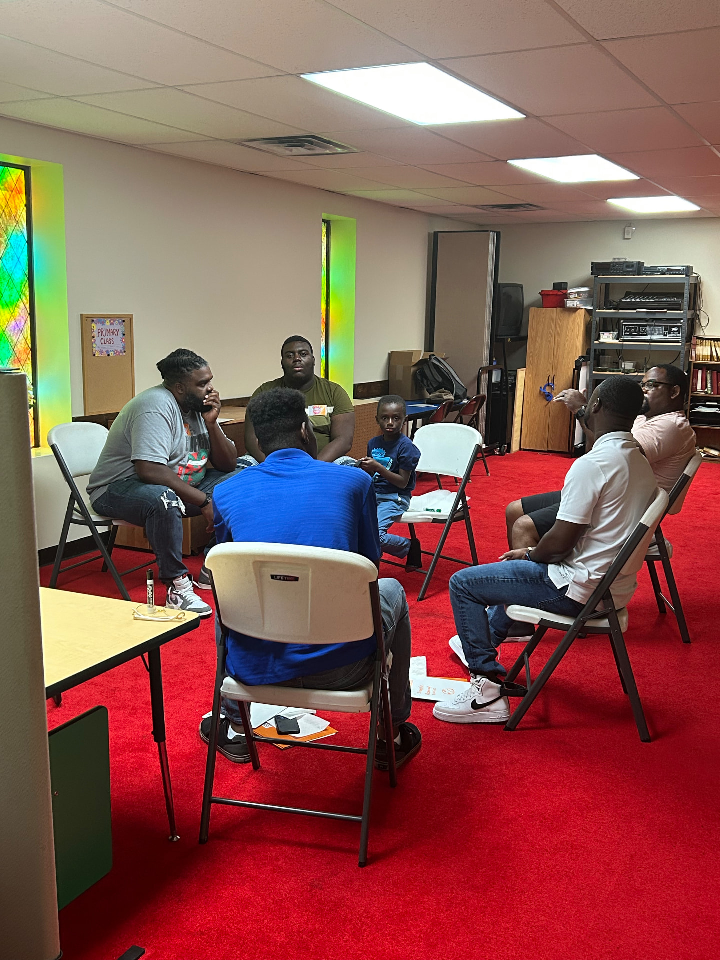 Men's circle at The Gathering Place
